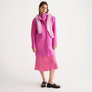 J. Crew Pink Stadium Cloth Coat